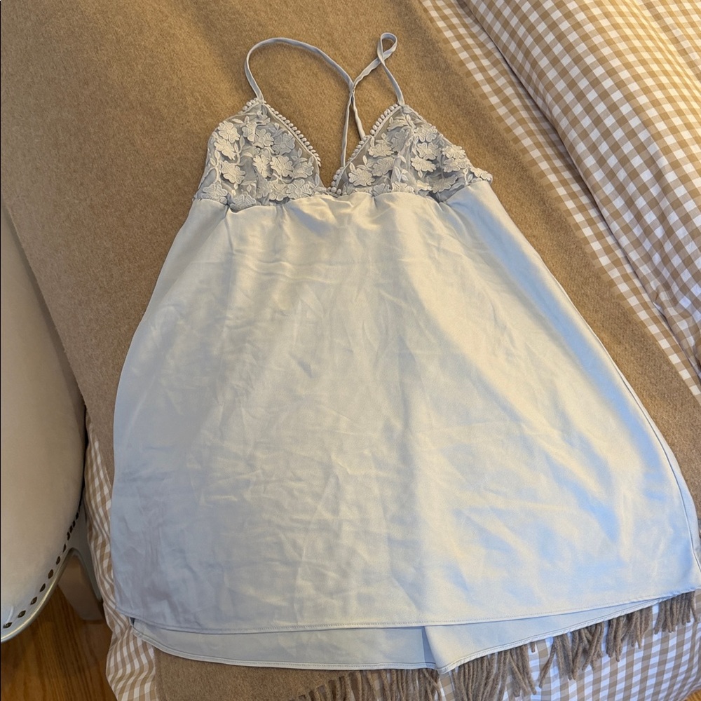 Flora Nikrooz Light Blue Lace Slip